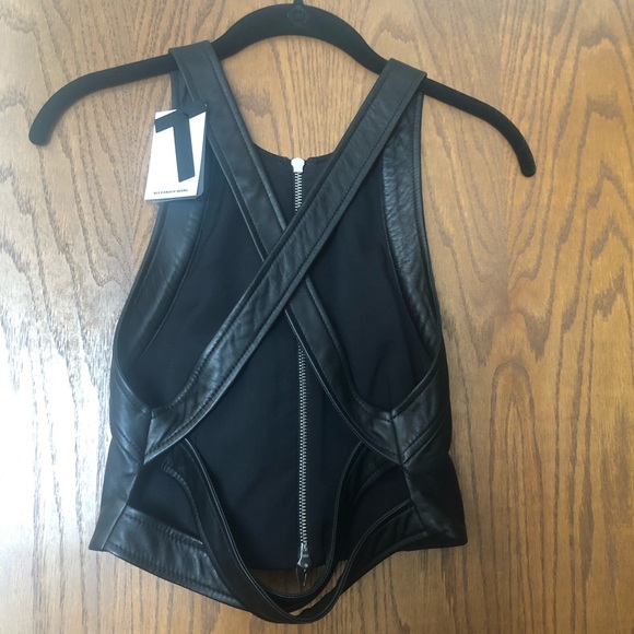 T by Alexander Wang Lambskin Crossback Tank Small - Picture 4 of 5